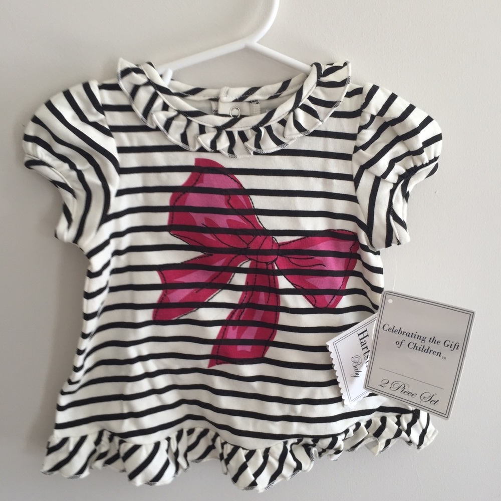 NWT HARTSTRINGS RUFFLE SHORT SLEEVE TOP